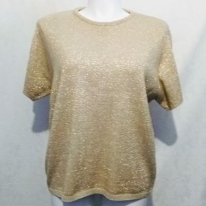 Nutcracker Glittery  gold blouse